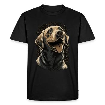 Cute Labrador Retriever Dog Breed Pet Lover - Men's Premium Organic T-Shirt - black - Front - Nico (187cm)