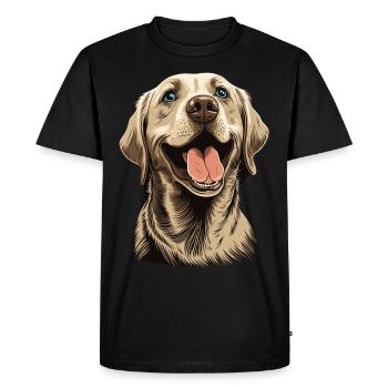 Cute Labrador Retriever Dog Breed Pet Lover - Men's Premium Organic T-Shirt - black - Front - Nico (187cm)