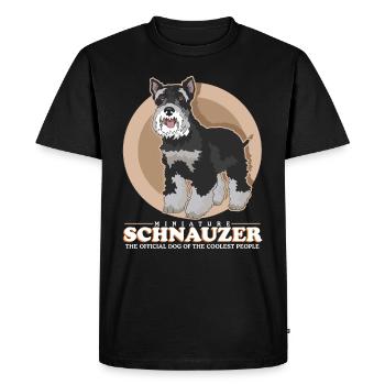 Schnauzer miniature propriétaire Schnauzer chien cadeau - T-shirt Premium bio Homme - noir - Devant - Nico (187cm)