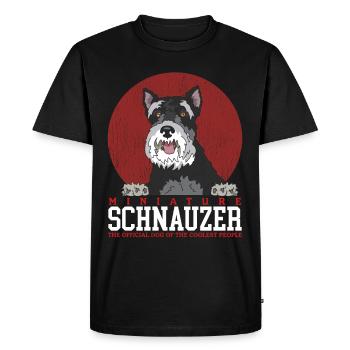 Schnauzer Schnauzer Miniature Chiens Cadeau - T-shirt Premium bio Homme - noir - Devant - Nico (187cm)