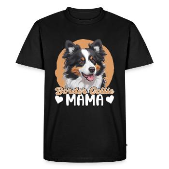 Border Collie Mama - Men's Premium Organic T-Shirt - black - Front - Nico (187cm)