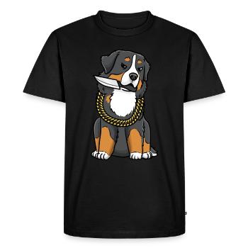 Bouvier Bernois Bouvier Bernois au couteau - T-shirt Premium bio Homme - noir - Devant - Nico (187cm)