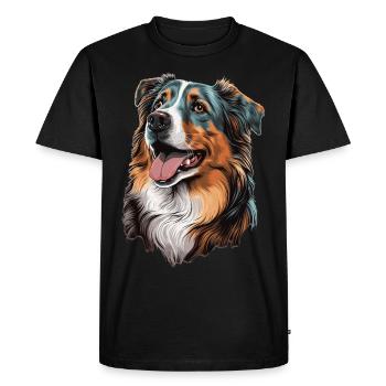 Mignon Aussie Australian Berger Chien Race Pet Love - T-shirt Premium bio Homme - noir - Devant - Nico (187cm)