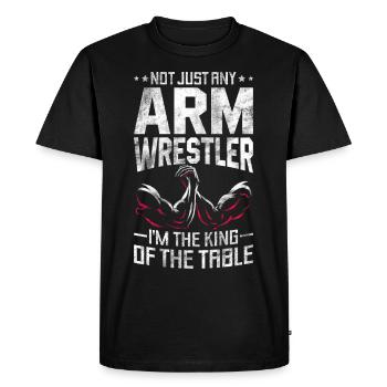 Arm wrestling - Men's Premium Organic T-Shirt - black - Front - Nico (187cm)