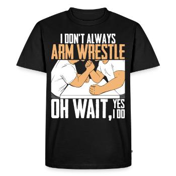 Arm wrestling arm wrestler - Men's Premium Organic T-Shirt - black - Front - Nico (187cm)