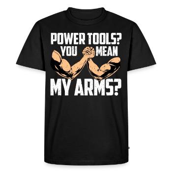 Arm wrestling arm wrestler - Men's Premium Organic T-Shirt - black - Front - Nico (187cm)