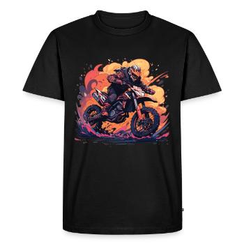 Motocross Motocross Moto Dirt Bike Dirt Bikes - T-shirt Premium bio Homme - noir - Devant - Nico (187cm)