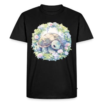 Turtle Lizard Turtle Baby Turtles - Men's Premium Organic T-Shirt - black - Front - Nico (187cm)