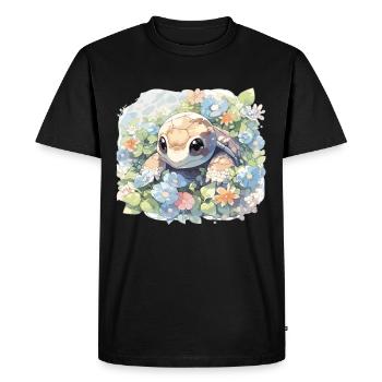 Turtle Lizard Turtle Baby Turtles - Men's Premium Organic T-Shirt - black - Front - Nico (187cm)