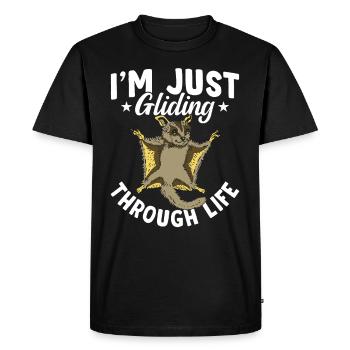 Le Sugar Glider glisse dans la vie Sugar Gliders - T-shirt Premium bio Homme - noir - Devant - Nico (187cm)