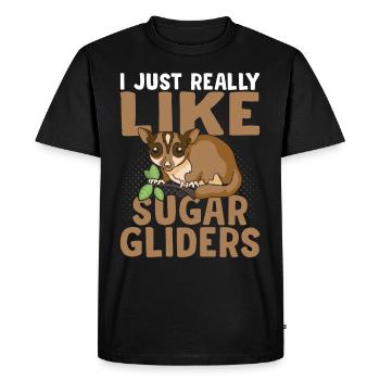 I really like the Sugar Glider owner. Sugar - Men's Premium Organic T-Shirt - black - Front - Nico (187cm)