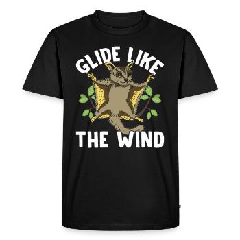 Glide like the wind sugar glider owners - Men's Premium Organic T-Shirt - black - Front - Nico (187cm)