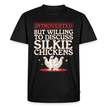 Silk Chicken Silk Chickens Silkie Chickens Cadeau - T-shirt Premium bio Homme - noir - Devant - Nico (187cm)