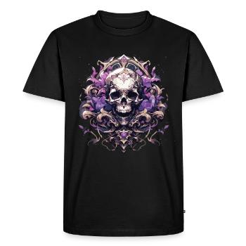 Crâne Crâne Crânes Crâne Squelette - T-shirt Premium bio Homme - noir - Devant - Nico (187cm)
