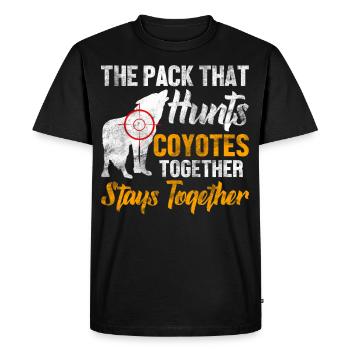Coyote Hunt Coyote Hunter Yote - T-shirt Premium bio Homme - noir - Devant - Nico (187cm)