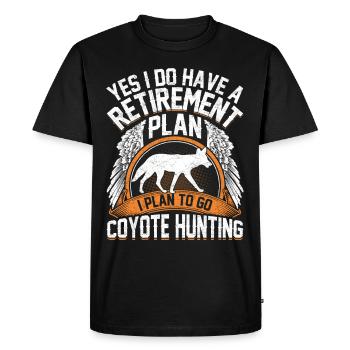 Coyote Hunter Yote - Men's Premium Organic T-Shirt - black - Front - Nico (187cm)