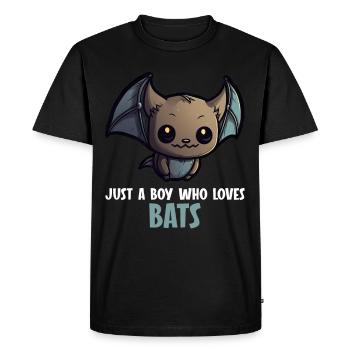 just a boy who loves bats bats bat - Men's Premium Organic T-Shirt - black - Front - Nico (187cm)