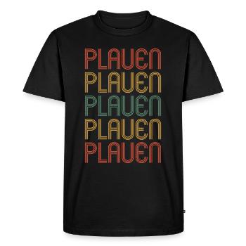 Plauenerin Plauener Plauen - Men's Premium Organic T-Shirt - black - Front - Nico (187cm)
