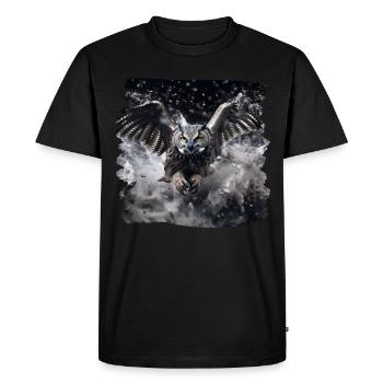 Owls Owl Owl Eagle Owl Night Owl Owl - Men's Premium Organic T-Shirt - black - Front - Nico (187cm)