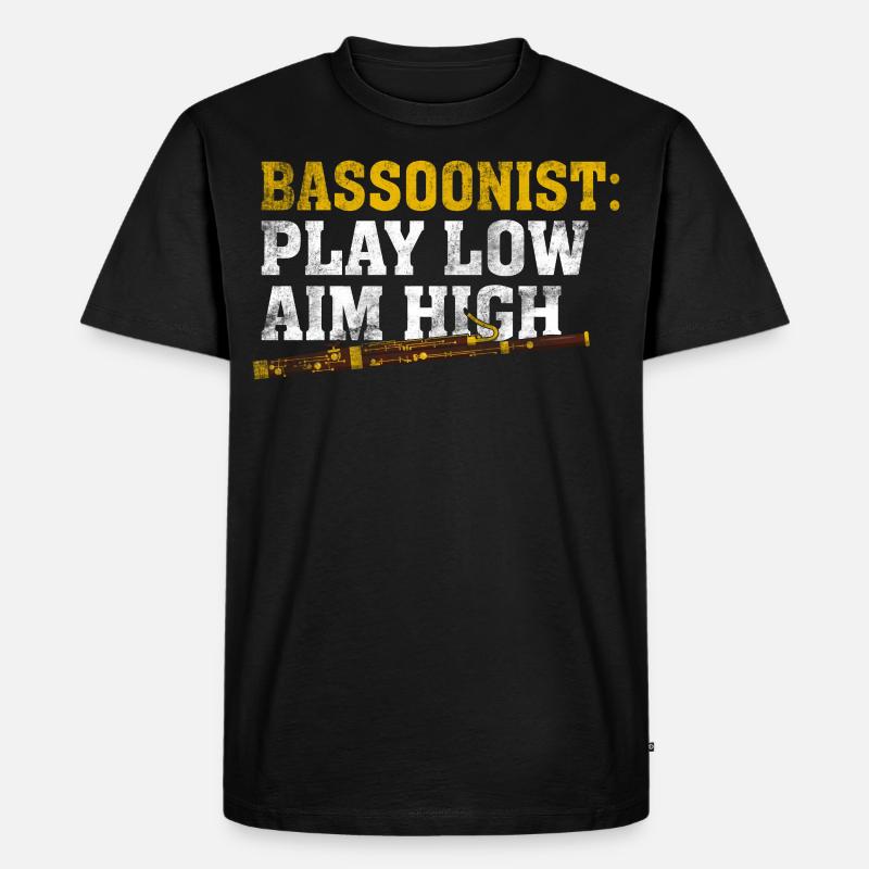 Fagott - Männer Premium Bio T-Shirt - Schwarz
