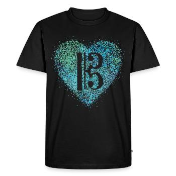 Viola clef clef Viola Music teacher - Men's Premium Organic T-Shirt - black - Front - Nico (187cm)