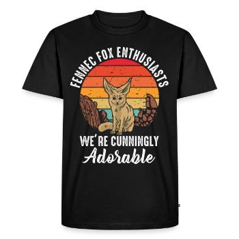 Fennek-füchse: cunningly lovable - Men's Premium Organic T-Shirt - black - Front - Nico (187cm)