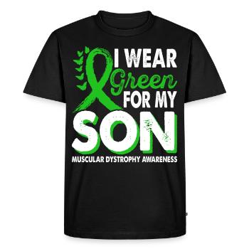 Portez un ruban vert pour le - T-shirt Premium bio Homme - noir - Devant - Nico (187cm)