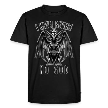 Baphomet Athéiste Satanisme Pentagramme Sorcière Occulte - T-shirt Premium bio Homme - noir - Devant - Nico (187cm)