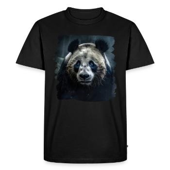 Pandas realistic Panda Giant Panda - Men's Premium Organic T-Shirt - black - Front - Nico (187cm)