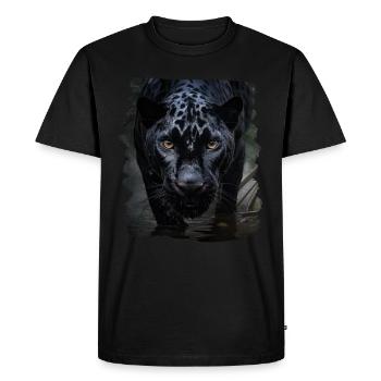 black panther realistic panther - Men's Premium Organic T-Shirt - black - Front - Nico (187cm)