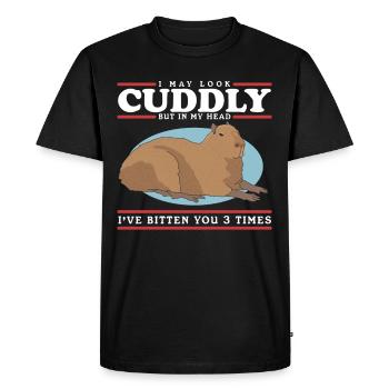 Capybara Capybara Capybaras Cadeau - T-shirt Premium bio Homme - noir - Devant - Nico (187cm)