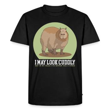Capybara Capybaras Capybara Capybara Cadeau - T-shirt Premium bio Homme - noir - Devant - Nico (187cm)