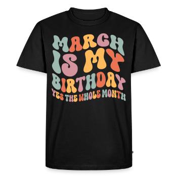 Mars Anniversaire - T-shirt Premium bio Homme - noir - Devant - Nico (187cm)