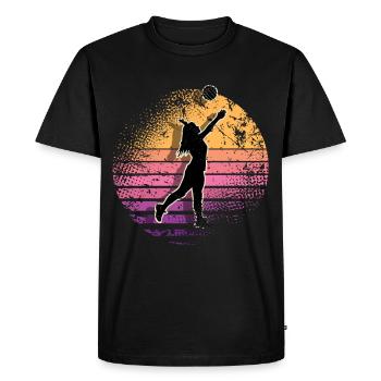Volley-ball - T-shirt Premium bio Homme - noir - Devant - Nico (187cm)