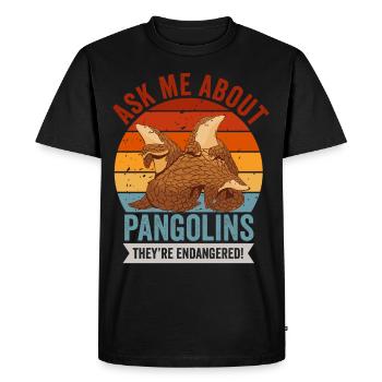 Posez-moi des questions sur Pangolin’s owner Pangolin - T-shirt Premium bio Homme - noir - Devant - Nico (187cm)