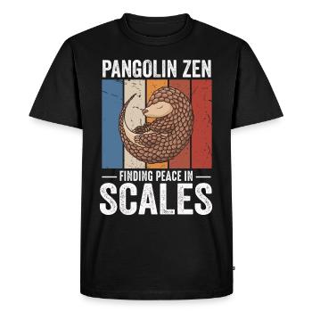 Paix dans les hangars Pangolins Trouver des amants - T-shirt Premium bio Homme - noir - Devant - Nico (187cm)