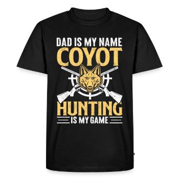 Coyote Hunter Yote - Men's Premium Organic T-Shirt - black - Front - Nico (187cm)