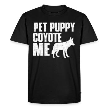 Coyote Hunt Coyote Hunter Yote - Men's Premium Organic T-Shirt - black - Front - Nico (187cm)