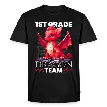 Enrollment Dragon Team First Class - Men's Premium Organic T-Shirt - black - Front - Nico (187cm)