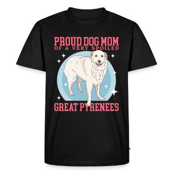 Chien de montagne des Pyrénées Maman Chien Propriétaire Cadeau - T-shirt Premium bio Homme - noir - Devant - Nico (187cm)