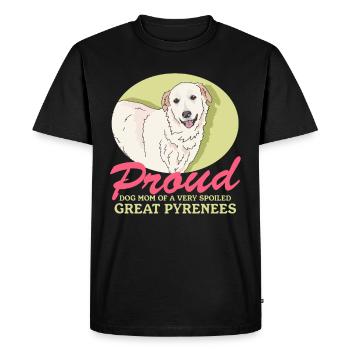 Chien de montagne des Pyrénées Maman Chiens Chien Chien Propriétaire Cadeau - T-shirt Premium bio Homme - noir - Devant - Nico (187cm)