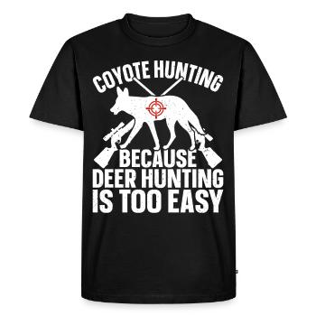 Coyote Hunter Yote - Men's Premium Organic T-Shirt - black - Front - Nico (187cm)