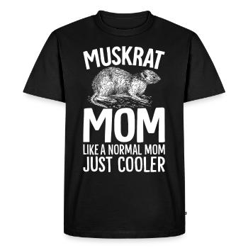 Rat musqué rétro - T-shirt Premium bio Homme - noir - Devant - Nico (187cm)