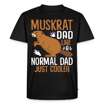 Rat musqué rétro - T-shirt Premium bio Homme - noir - Devant - Nico (187cm)