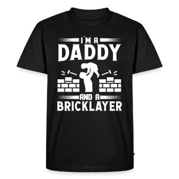 Master Mason Daddy And Bricklayer Masonry - Men's Premium Organic T-Shirt - black - Front - Nico (187cm)