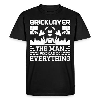 Maurer Bricklayer Man Can Do Everything Hausbauer - Men's Premium Organic T-Shirt - black - Front - Nico (187cm)