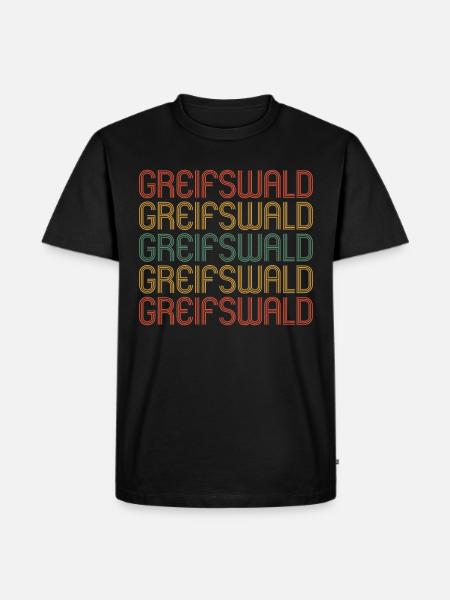 Greifswalderin Greifswalder Greifswald - Ekologisk premium-T-shirt herr - svart