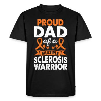 Father of Multiple Sclerosis Warrior Awareness - Men's Premium Organic T-Shirt - black - Front - Nico (187cm)