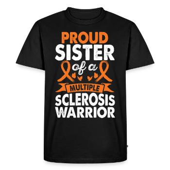 Sister of Multiple Sclerosis Warrior - Men's Premium Organic T-Shirt - black - Front - Nico (187cm)