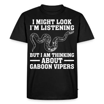 Snake owners - Men's Premium Organic T-Shirt - black - Front - Nico (187cm)